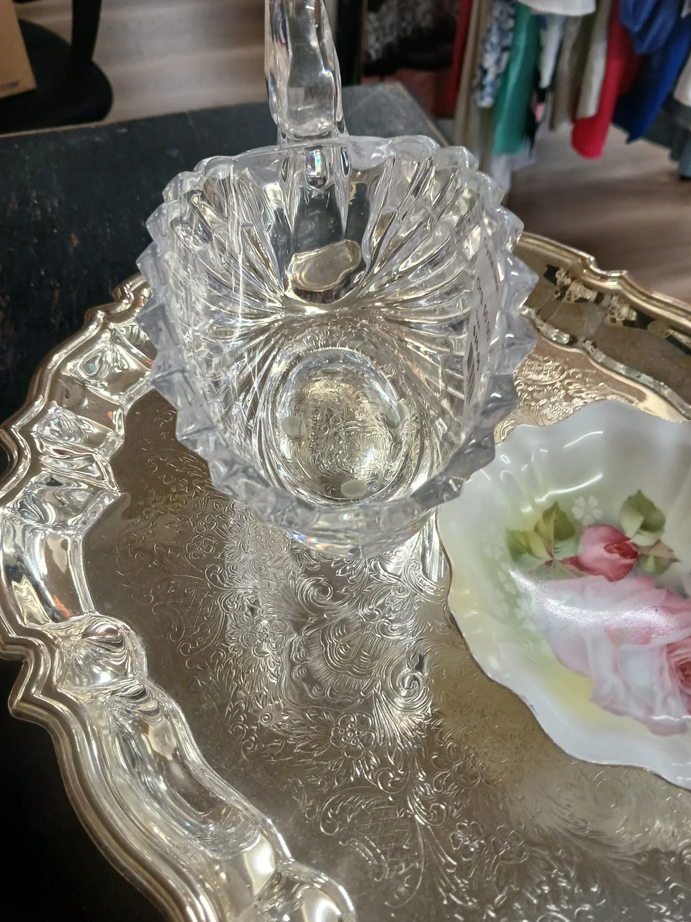 Vintage Lead Crytal Gloria Vanderbilt Swan Dish